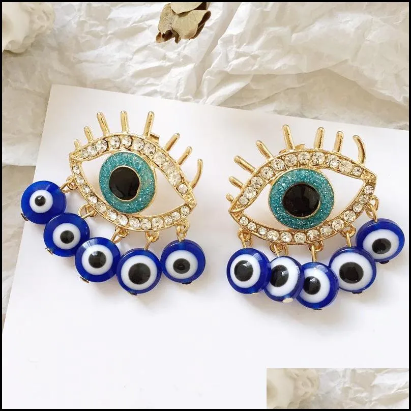 evil eye big statement earrings stud punk exaggerated dripping oil evil eye drop earring party jewelry 1232 e3