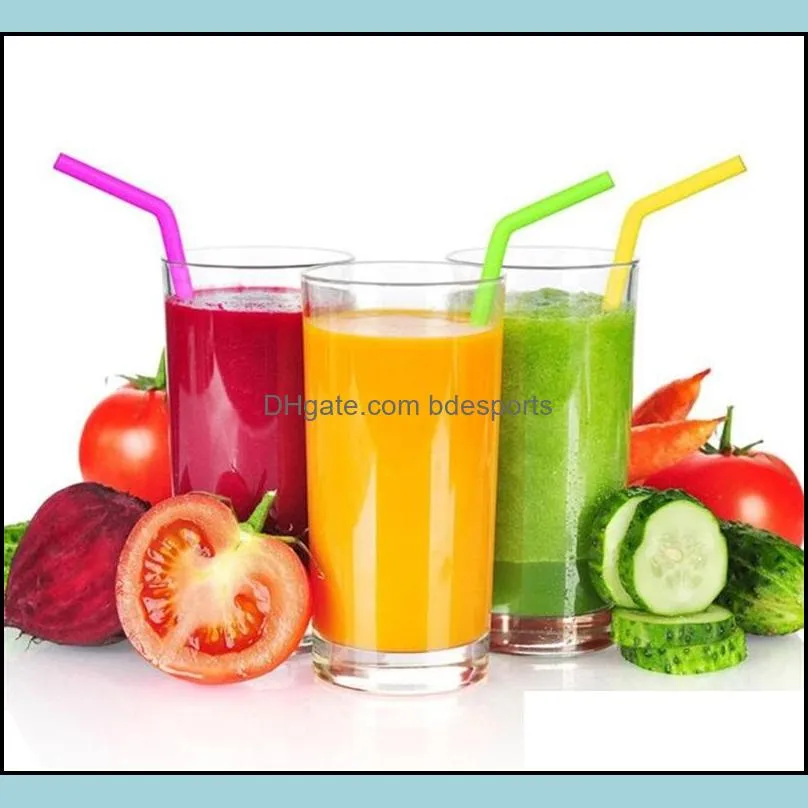 drinking straw silicone stripes straw 6 color silicone eco straws reusable for 800ml mugs smoothie flexible sucker dh0011 123 j2