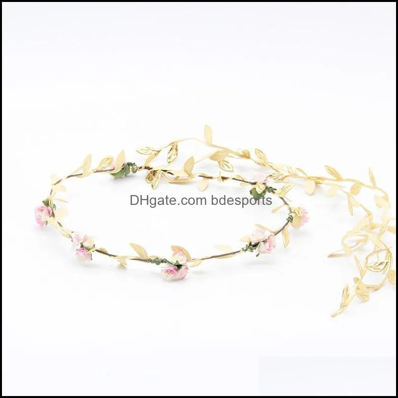 popular artificial flowers wreaths hairband eight bud mulitcolor children plum blossom flower crown decorative hair ornament 2 9cxe1