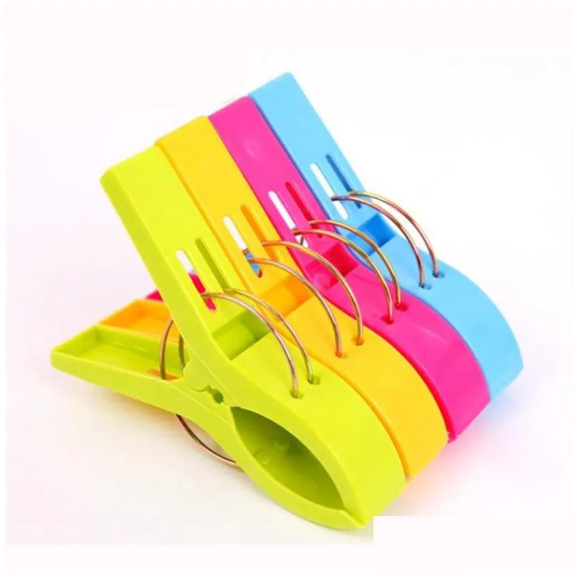 11.5cm large bright colour clothes clip plastic beach towel pegs clothespin clips to sunbed multicolor 153 g2