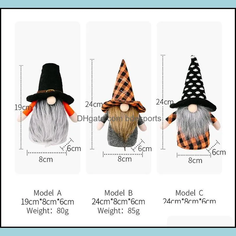 faceless rudolph plush stuffed toy halloween party supplies long whisker gnomes plaid bat elf doll children gifts shopping mall window decoration 6 9hb1