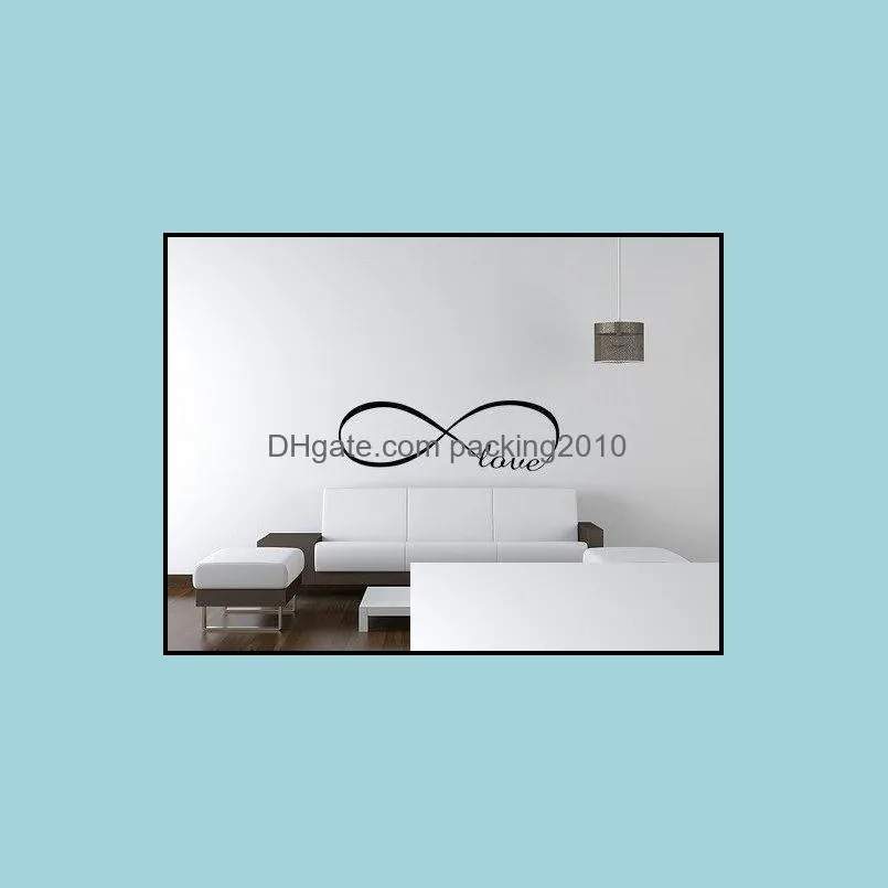 infinity symbol love wall stickers waterproof self adhered sticker for home unique decor pvc paster moisture proof design 2 9ls zz