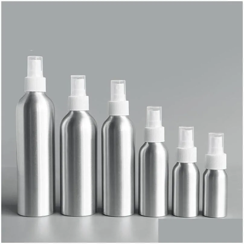 aluminium spray atomiser bottle metal empty bottles fine mist pump atomizer cosmetic container 30ml 50ml 100ml 150 ml 250ml 500m 96 j2