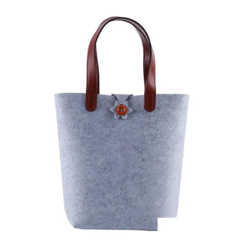 felt handbag non woven fabrics storage bags high capacity lady abrasion resistant shopping bag eco friendly 9fl uu
