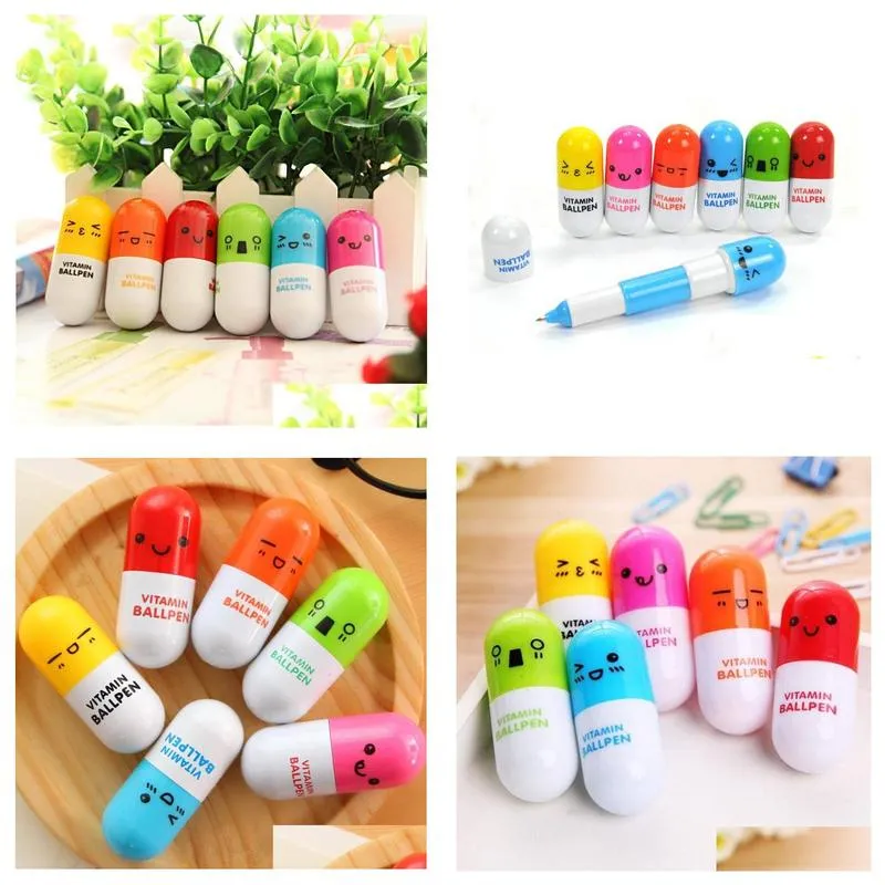 pill ballpoint pen office cute school supplies stationery ball pen set office accessories