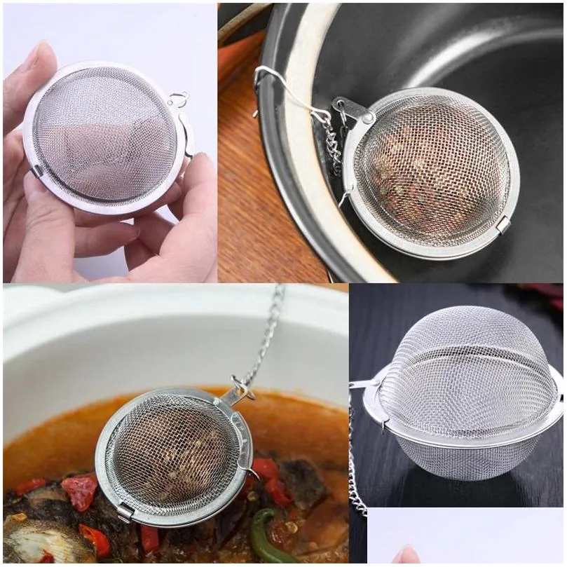 stainless steel making tea balls make household restaurant tea filter spice stew soup seasoning ball originality 4 5yx f2