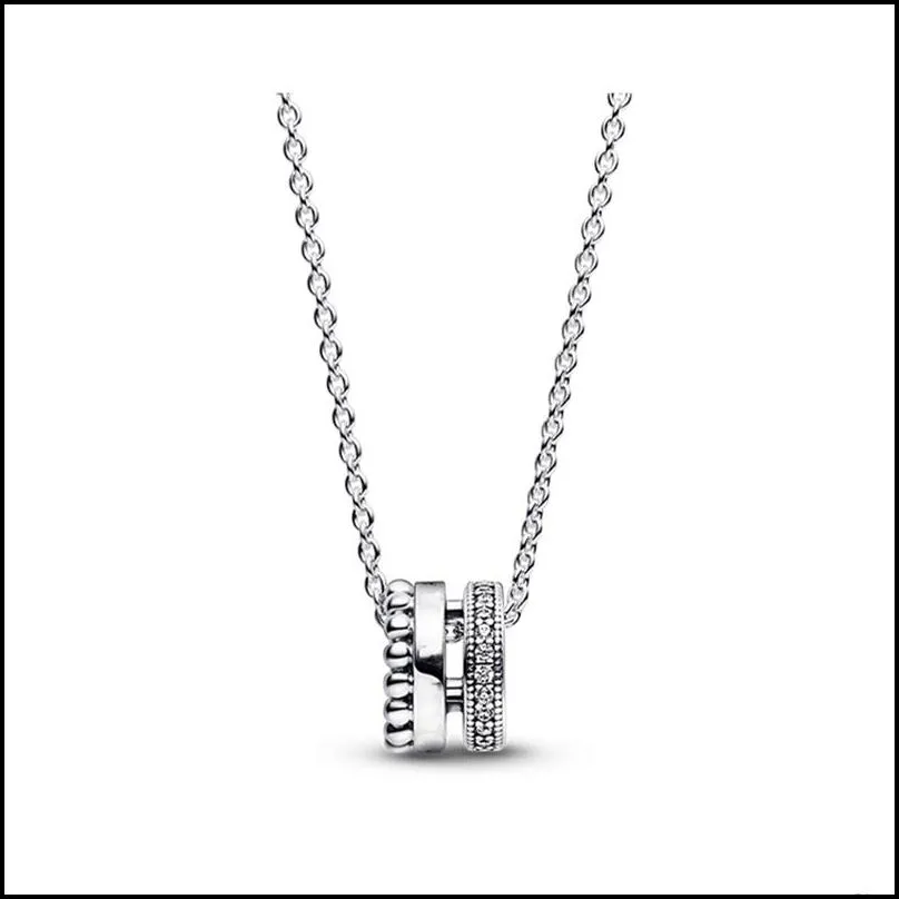 925 sterling silver signature ring pendant necklace chain for women men fit pandora style necklaces gift jewelry