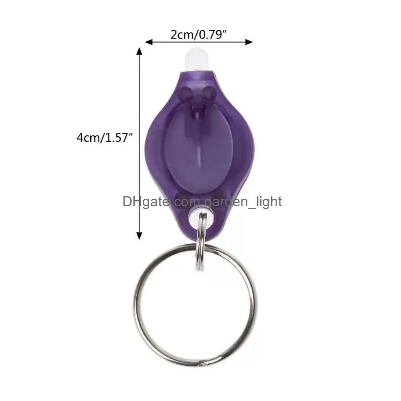 uv lights mini keychain led flashlight promotion gifts torch lamp key ring light white purple flash light ultraviolet