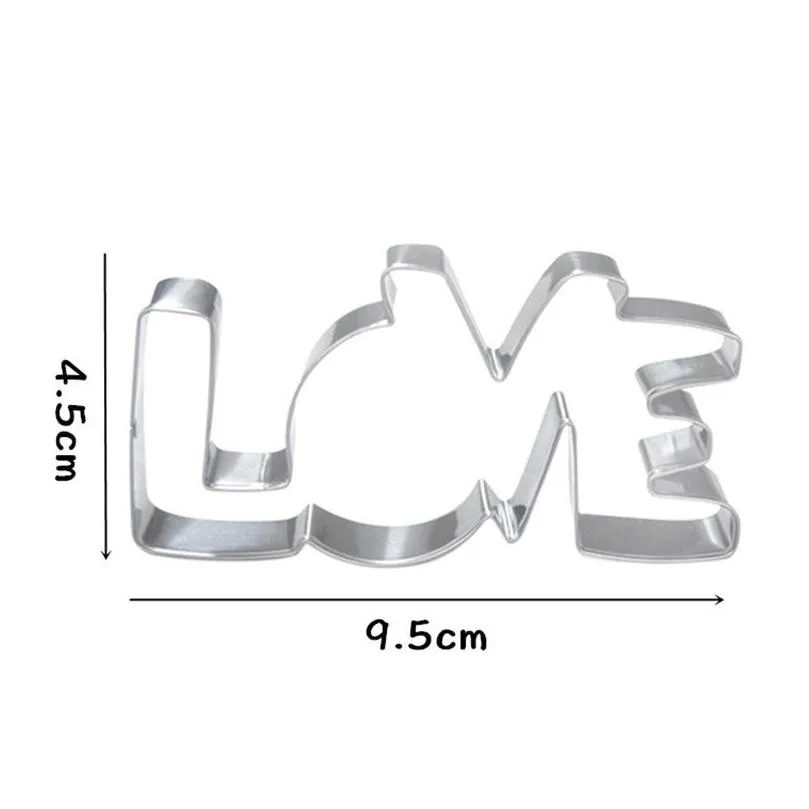 stainless steel baking moulds love cookie die biscuits molds valentines day wedding bake tools 1 6jm y2