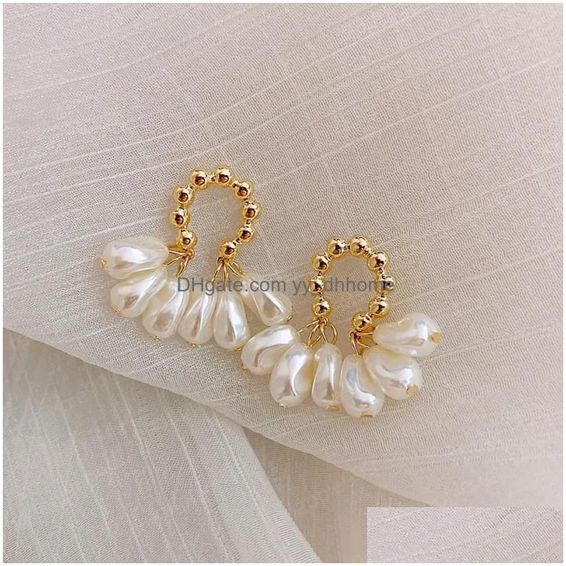 fashion korean style pearl dangle earrings temperament pearls pendant for women gilrs 2021 party jewelry