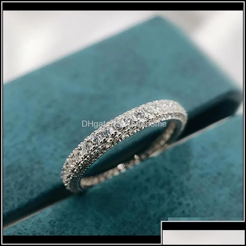 eternity promise ring 925 sier micro pave 5a zircon cz engagement wedding band rings for women jewelry