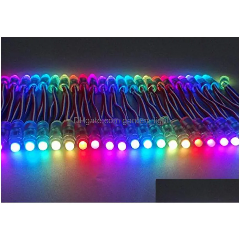 rgb ws2811 ic led pixel module lights 12mm ip65 waterproof point lights dc 5v string christmas addressable light for letters sign