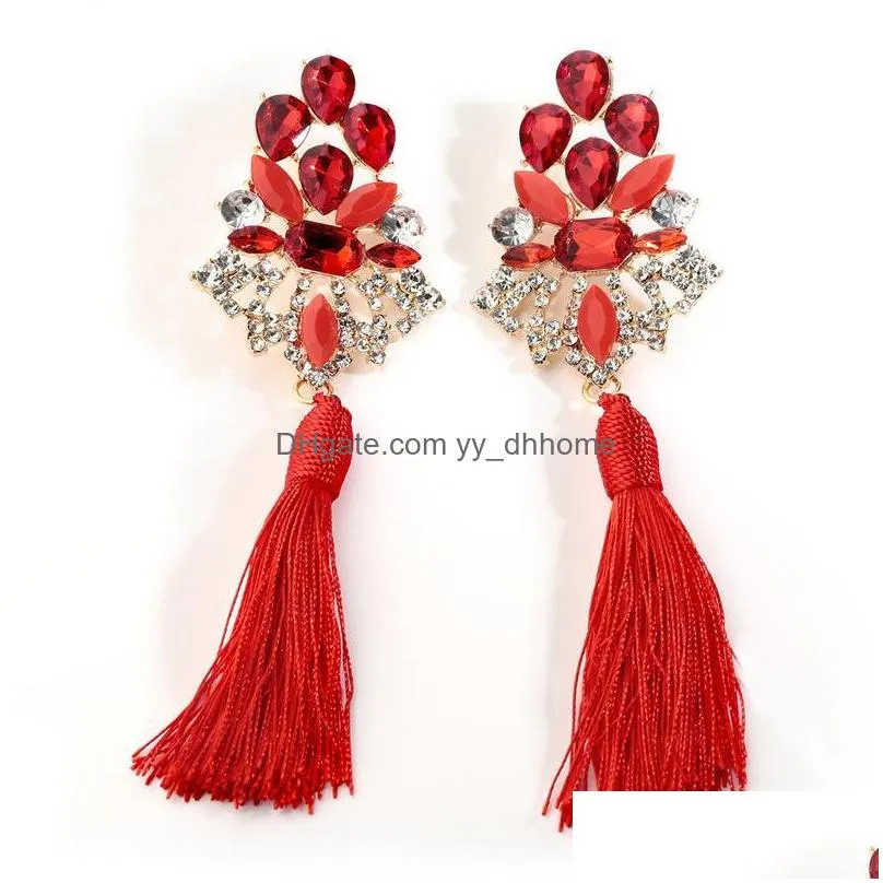 long tassel earrings for women bohemian statement big fringe earings fashion jewelry big hanging earrings