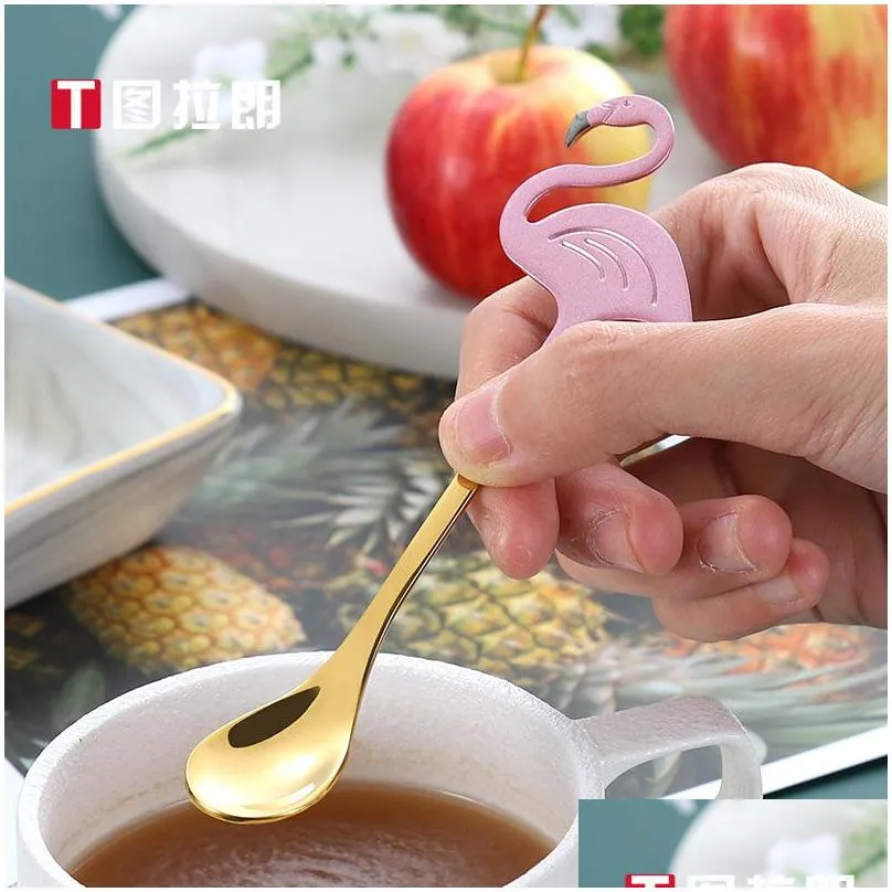 304 stainless steel spoon originality coffee dessert ladle hanging cup stirring spoons 4hr y2