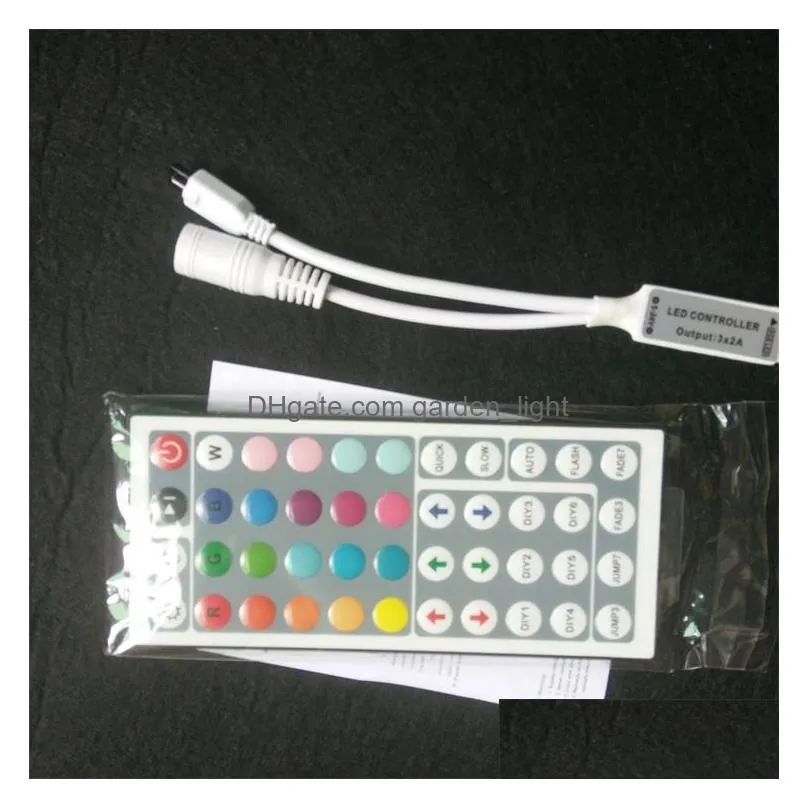 dc12v 6a mini rgb led controller with 44 keys ir remote control dimmer wireless for led strip 5050 3528 34 modes