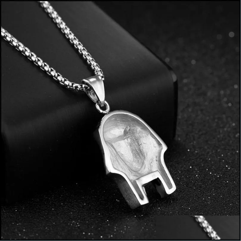 hip hop rock gold silver color stainless steel egyptian pharaoh tutankhamun necklace for men jewerly with 24inch chain