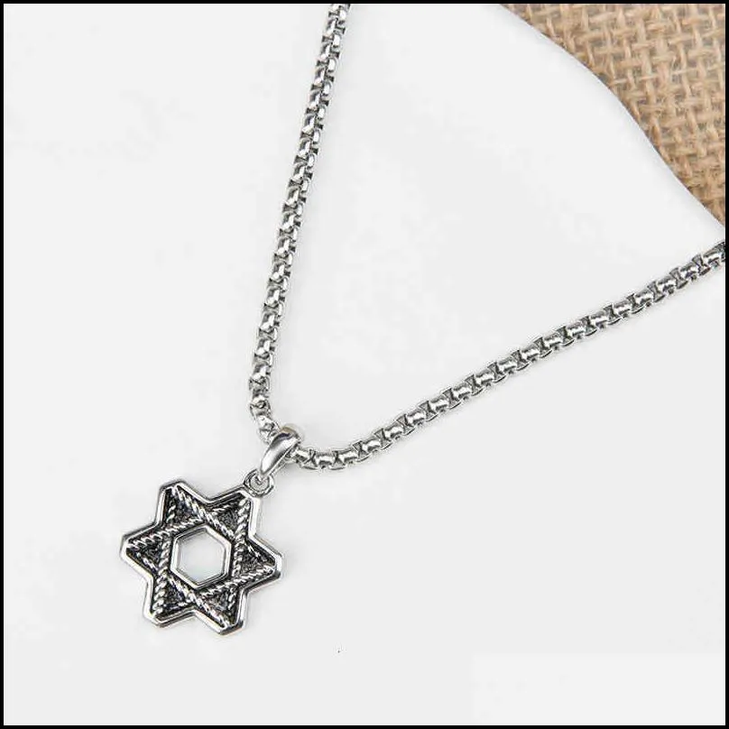 necklaces men women designer retro chain necklace womens sliver charm pendants hip hop pentagram pendant fashion