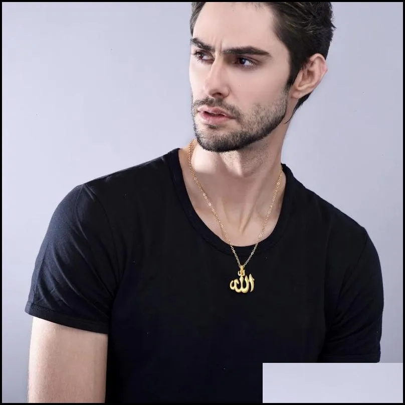 islam allah symbol pendant for men blessing charm party jewelry accessories trend