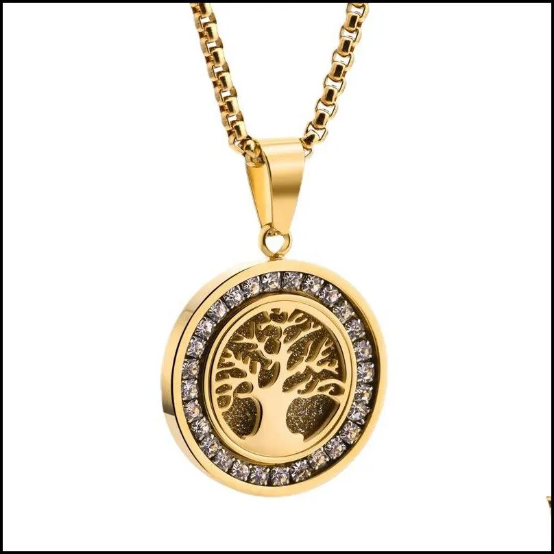 luxury designer jewelry necklace stainless steel pendant diamonds gold round mens pendants necklaces