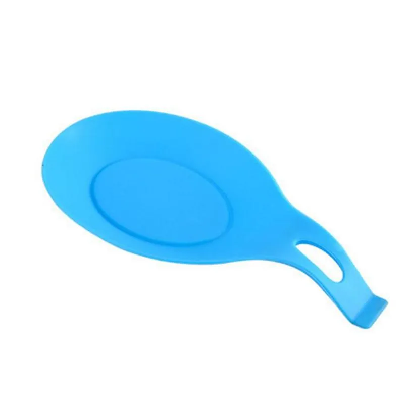 heat insulation place mat pure color spoons shaped silicone spoon pad kitchen accessories high temperature resistance 1 7dh j2