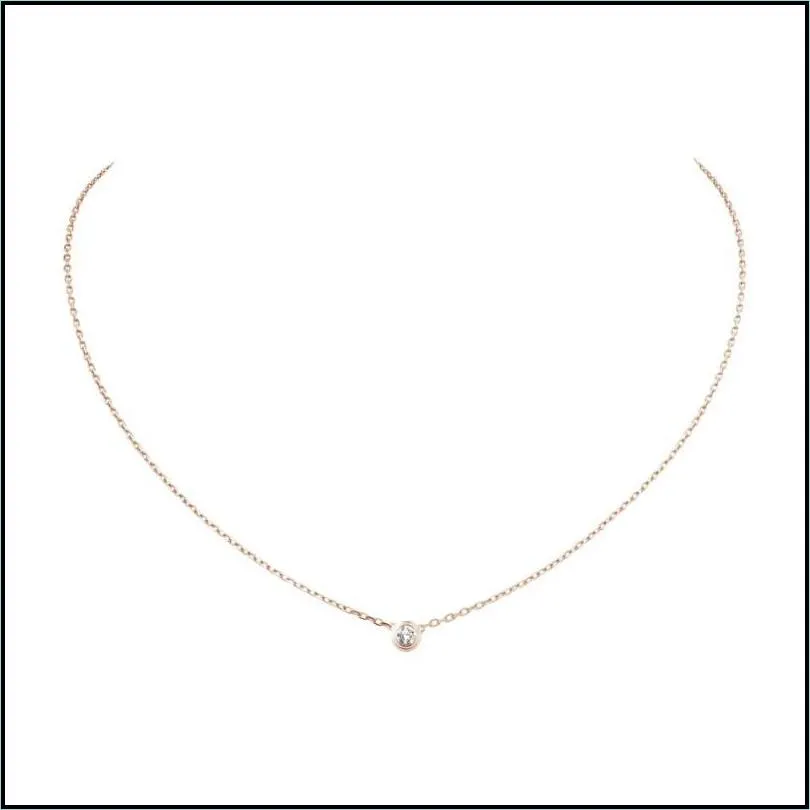 chains designer jewelry gold silver cubic zirconia diamants love necklace for women girls collier bijoux femme