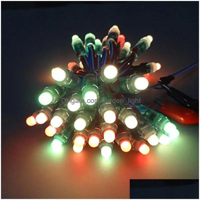 rgb ws2811 ic led pixel module lights 12mm ip65 waterproof point lights dc 5v string christmas addressable light for letters sign