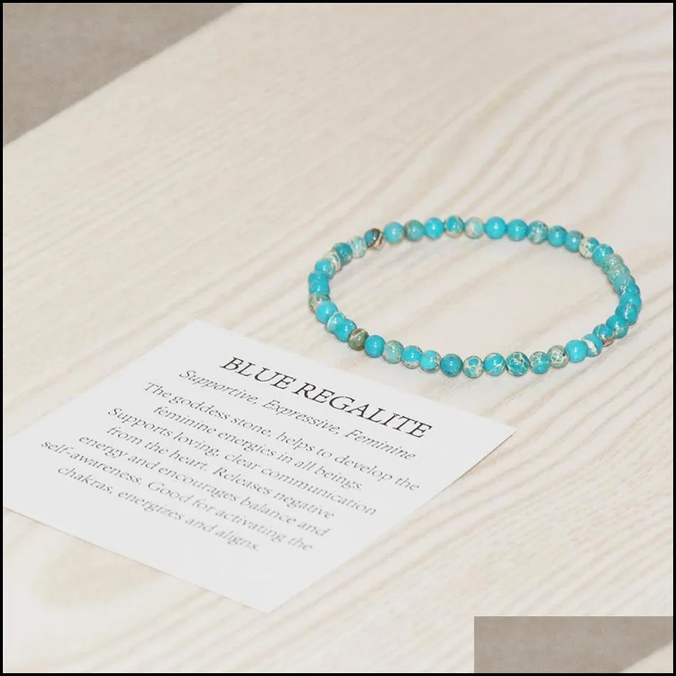 whole natural regalite stone bracelet 4mm mini gemstone bracelet blue jasper energy protection balance jewelry