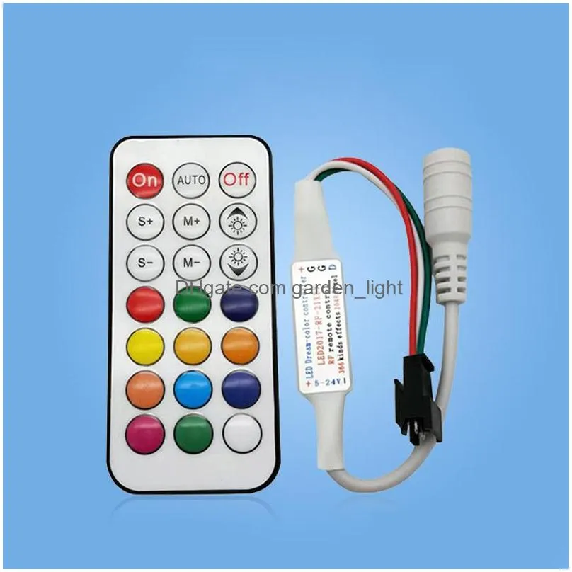 524v led pixel controller 21 keys mini pixel dimmer 3pin for ws2812b ws2811 led pixel strip light module light