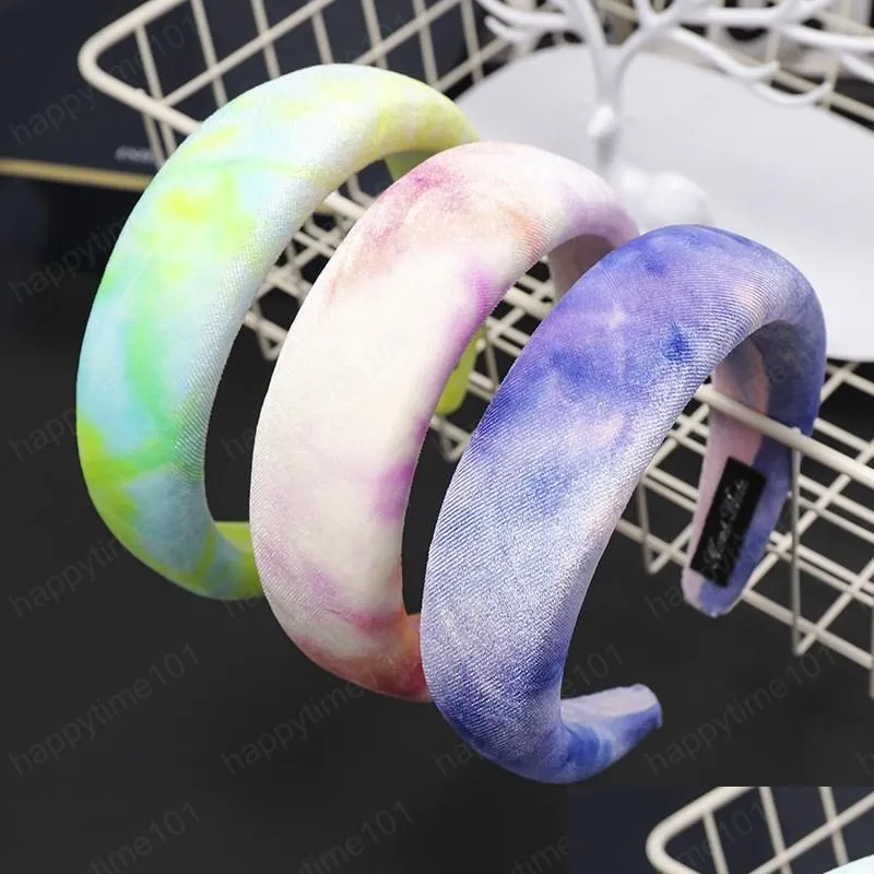 padded headbands for women wide thick sponge hair band hoops girls nonslip hairbands printing hair accessories headwear