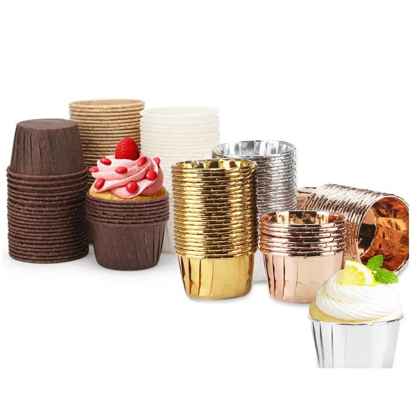 metal oil proof cup safety healthy cakecups high temperature resistance high temperature bakeware cakecup muti color 0 14tm c2