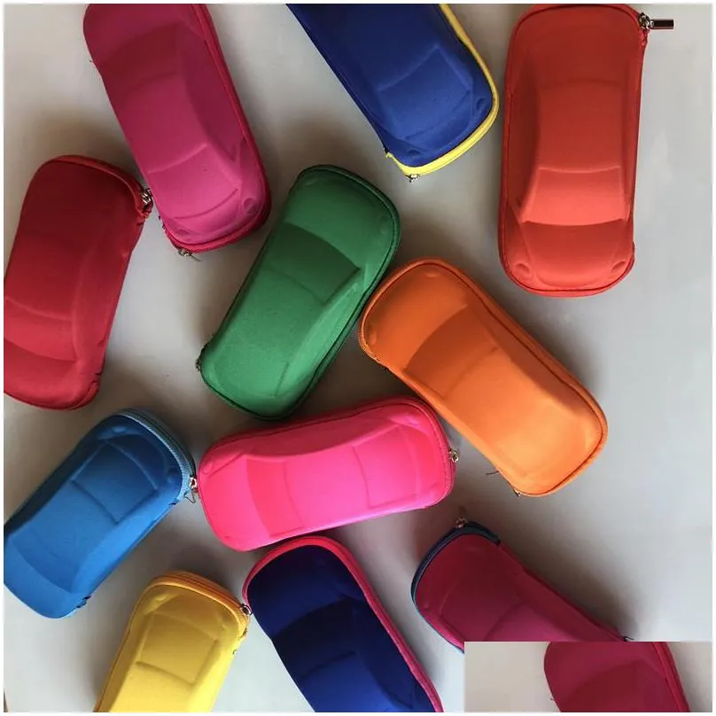 new car shaped child glasses case pure color cute sunglasses box fit children day gifts eyewear organizer with zipper 1 9ky e1