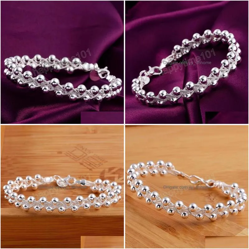 925 sterling silver braided grape beads bracelet for women wedding engagement party fashion jewelry