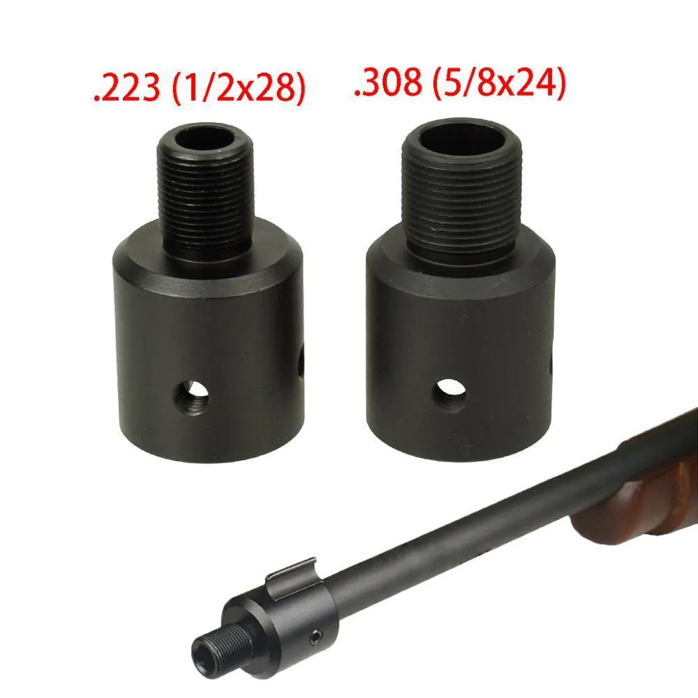 aluminum ruger 1022 10/22 muzzle brake adapter 1/2x28 5/8x24 .750 barrel end thread protector combo .223 .308