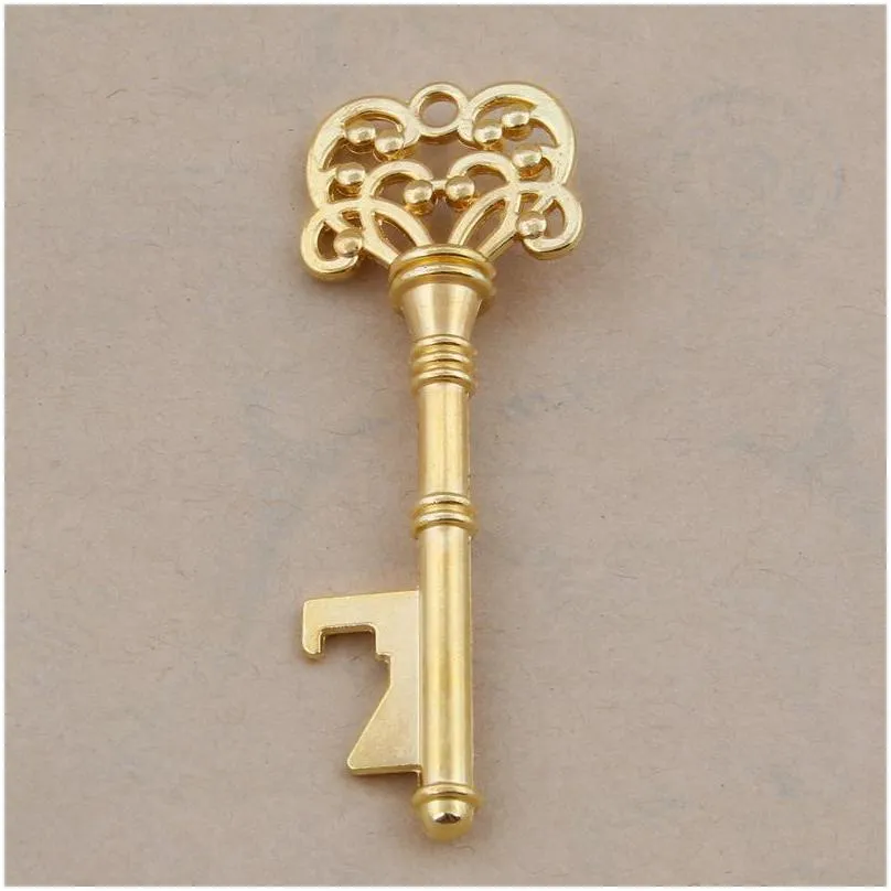 key shape bottle opener alloy edc keychain women and men pendant silvery gold business gifts bardian 0 9sm c1