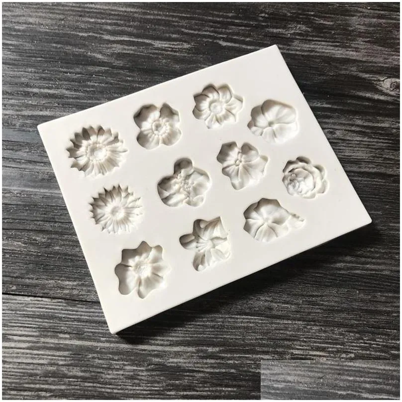 white cake decorate mold silicone 11 styles flowers mould flower moulds chocolates household high quality 3 3bd p2