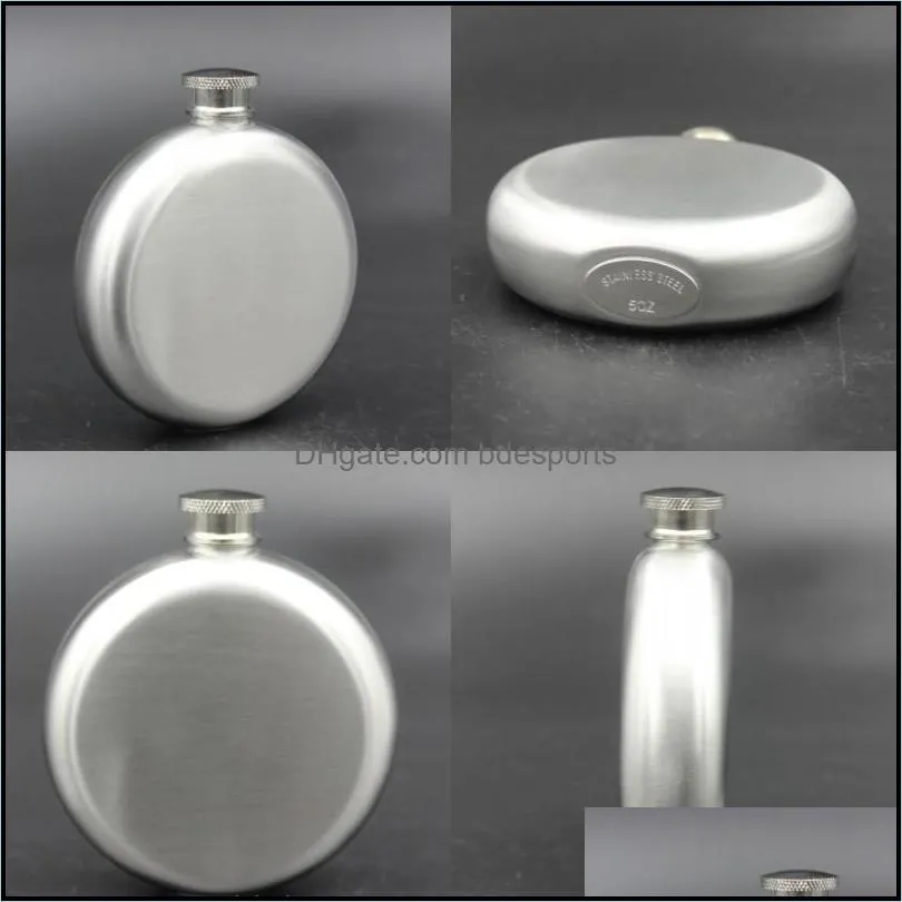 portable 304 stainless steel rhinestone lids round hip flask 5oz round hip flask men pocket portable flagon whisky wine bottles 49 g2