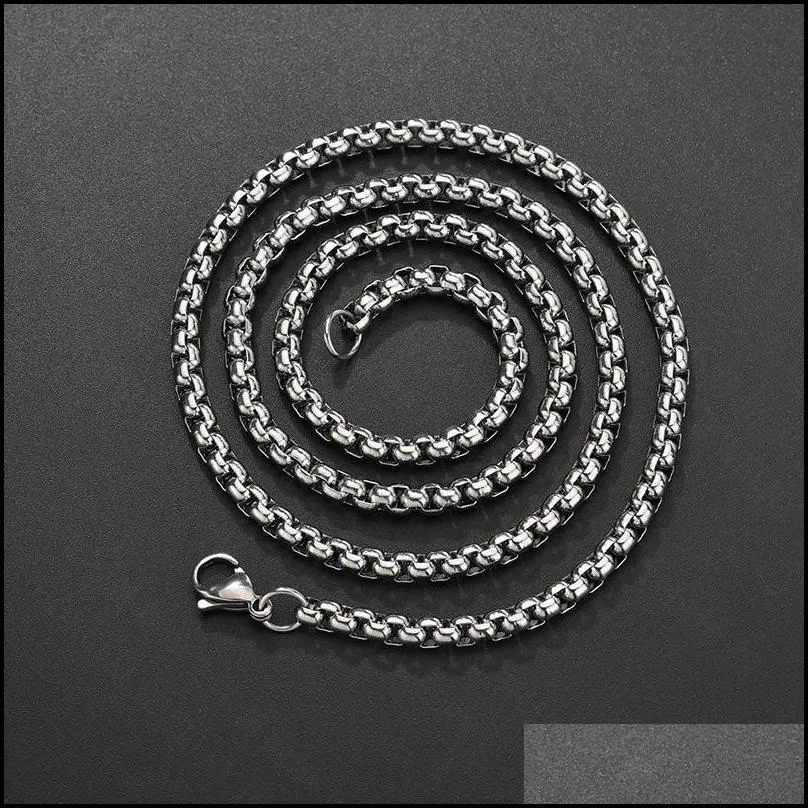 chains cuban link chain stainless steel 2mm3mm collarbone fashion hip hop punk jewelry necklaces for men women