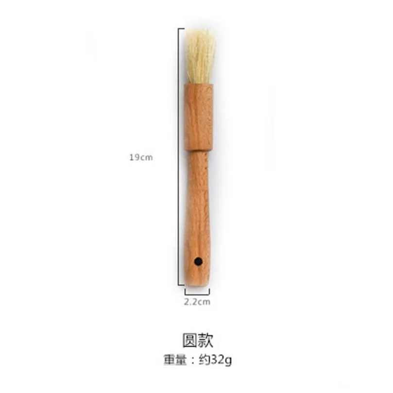 flat handle wooden mane brushes round brown fine hair fluffy kitchen tools perforated overall grinding brush 6 2sx i2