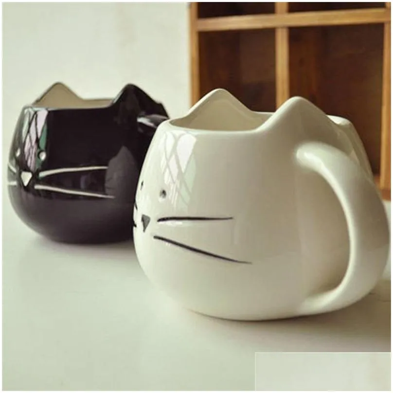 exquisite kitten cup originality glass couple tumber ceramics lovers coffee mug happy birthday gift arts crafts fashion 9 72ym bb