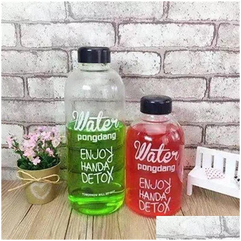 creative large water bottles capacity plastic cup with cloth sleeve transparent portable creatived summer juice kettle 7 2bw ww