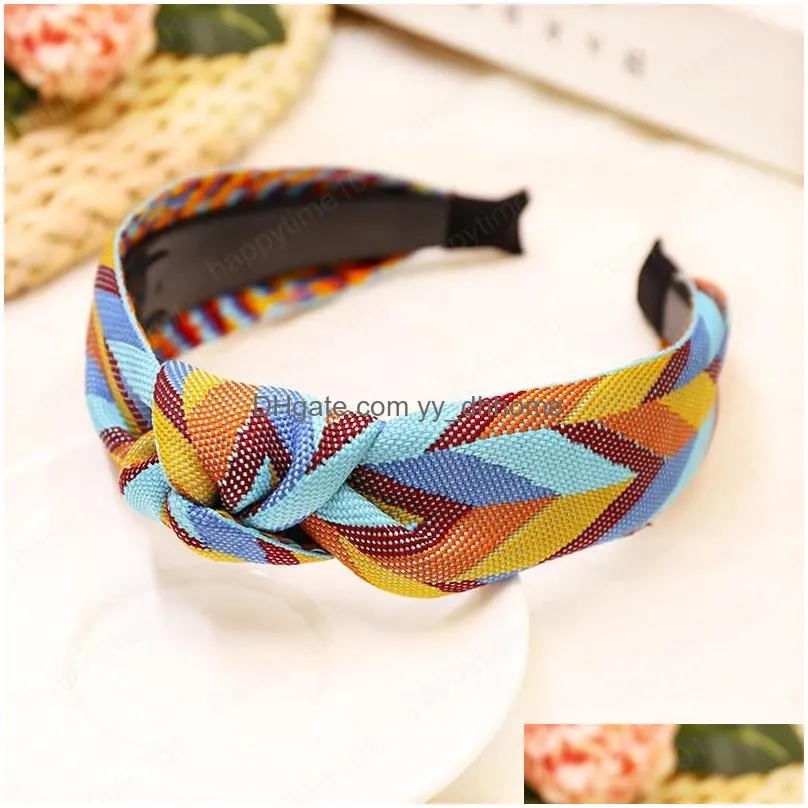 ribbon knot headband fashion colorful hairband knotted hairband women hair accessories