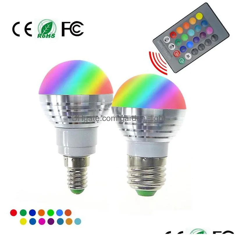 e27 e14 led 16 color changing rgb rgbw light bulb lamp 85265v rgb led light spotlight add ir remote control