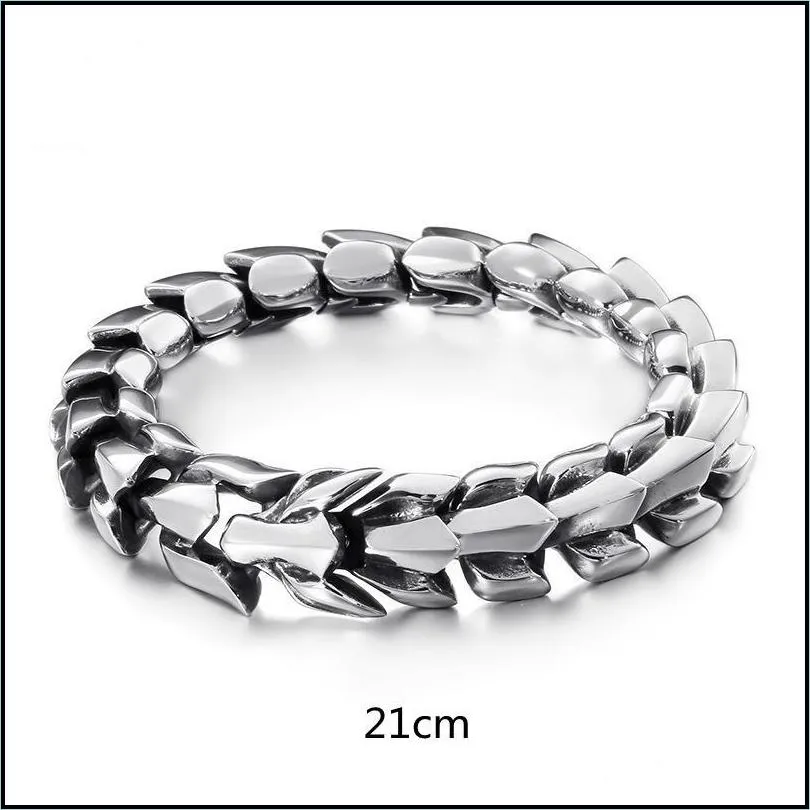 personality domineering dragon bracelet for retro silver color metal jewelry gift