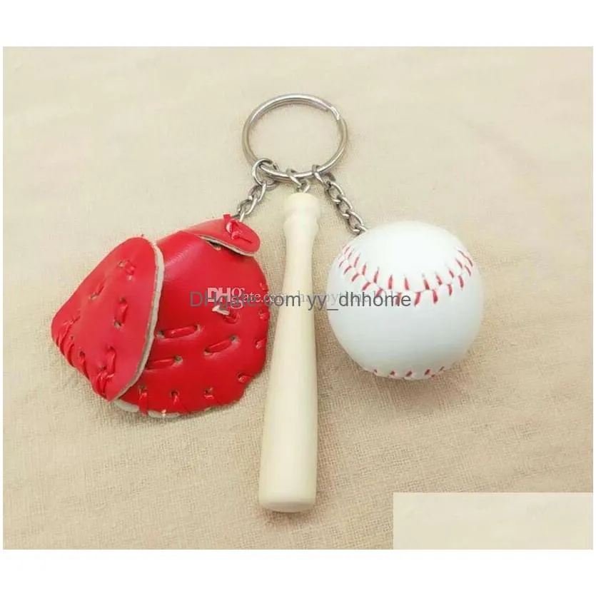  baseball keychain bag pendant keychains baseball fan supplies gift sports souvenirs key ring epacket ship