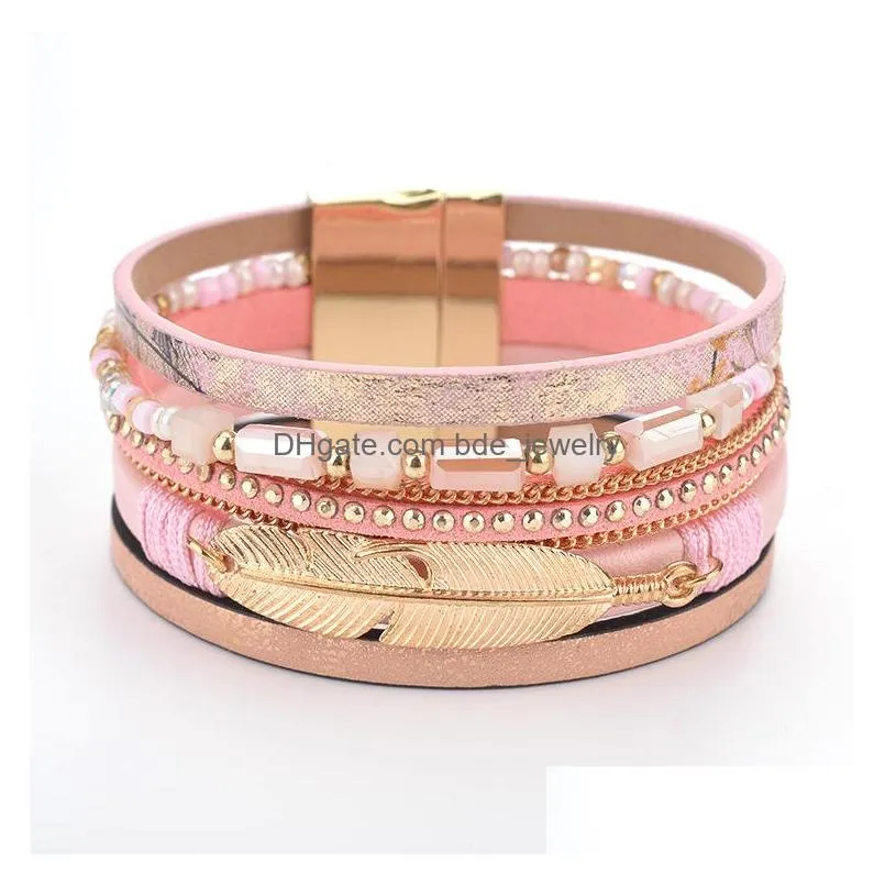 europe fashion jewelry womens bracelet ladyers leaf charms bracelets