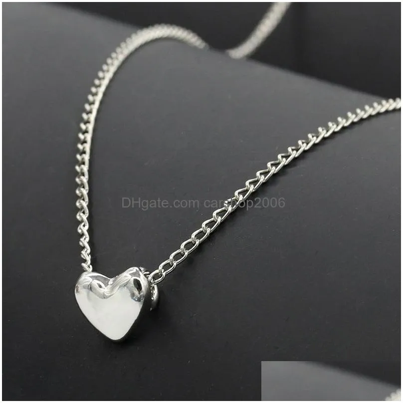 fashion jewelry womens cute heart necklace chain choker necklace heart anklet
