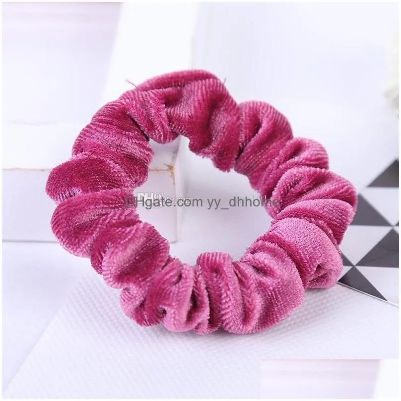 velvet elastic hair scrunchie scrunchy hairbands head band ponytail holder girls princess accessories child hair accessories