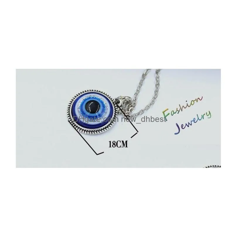 turkish symbol evil blue eyes pendant necklace resin bead pendant necklace women men nazar turkey arabic islamic lucky charm gift