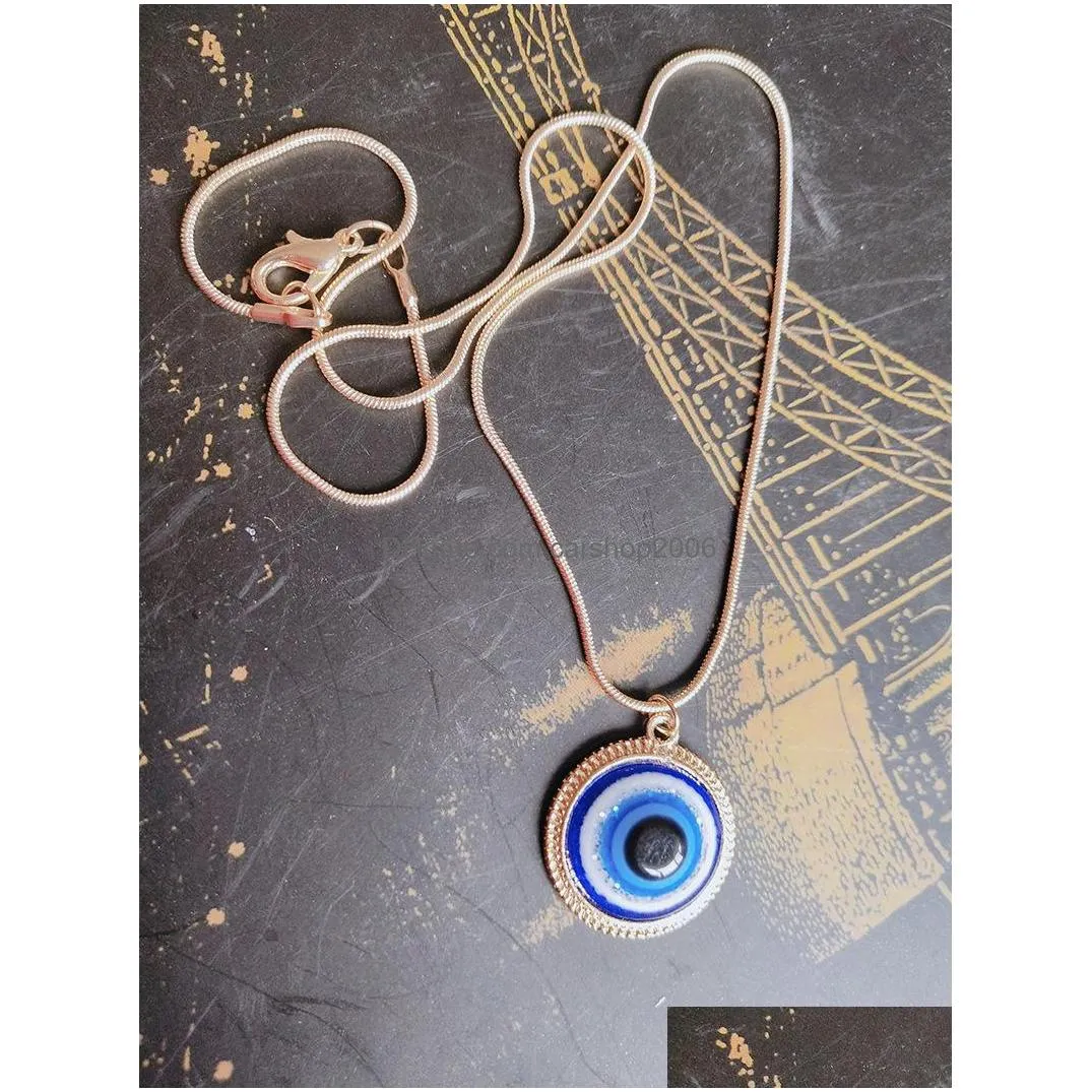 turkish symbol evil blue eyes pendant necklace resin bead pendant necklace women nazar turkey arabic islamic lucky charm gift