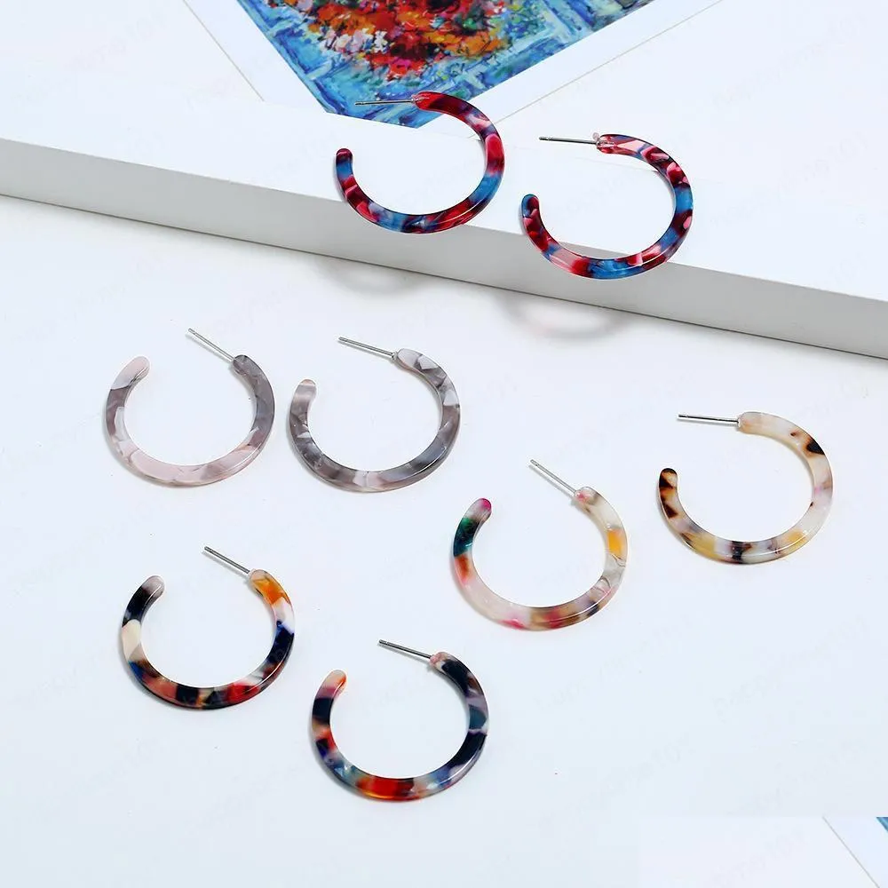  trendy design young ladies gift high quality rainbow acrylic jewelry earring for sale